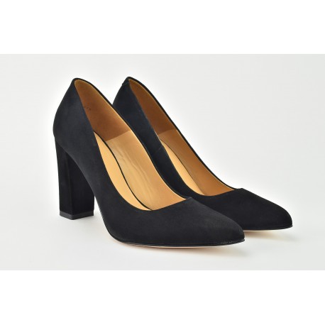 schwarze pumps rund